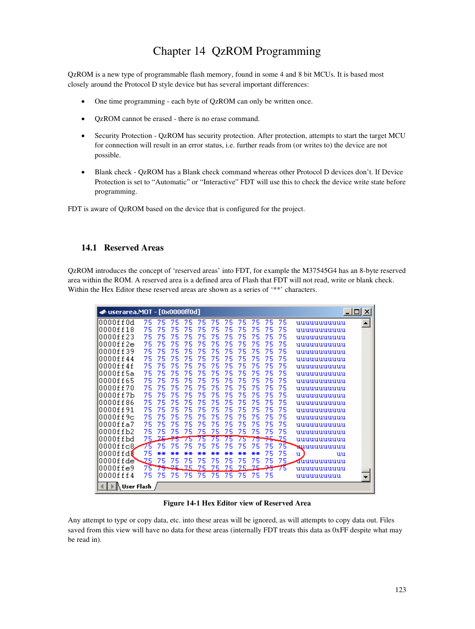 Chapter 14 qzrom programming, 1 reserved areas | Renesas Single-Chip Microcomputer M306NKT3 User Manual | Page 139 / 147