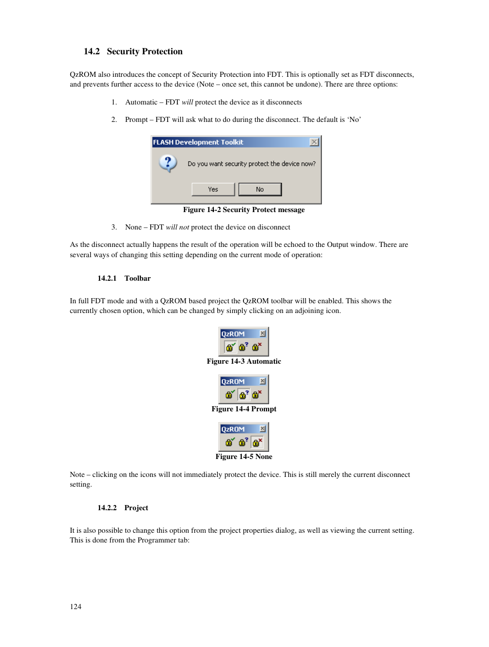 2 security protection, 1 toolbar, 2 project | Renesas Single-Chip Microcomputer M306NKT3 User Manual | Page 140 / 147