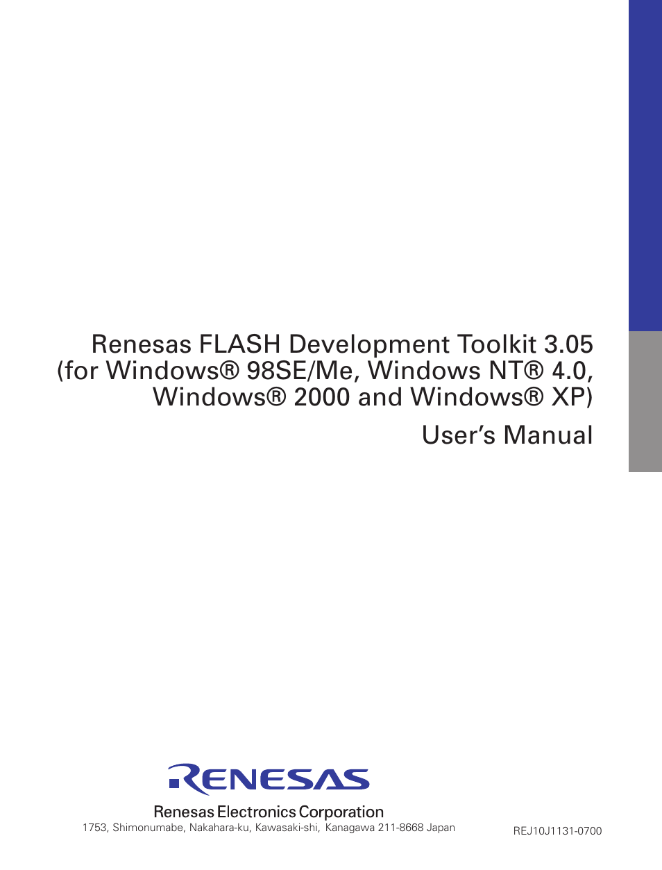 User’s manual | Renesas Single-Chip Microcomputer M306NKT3 User Manual | Page 147 / 147