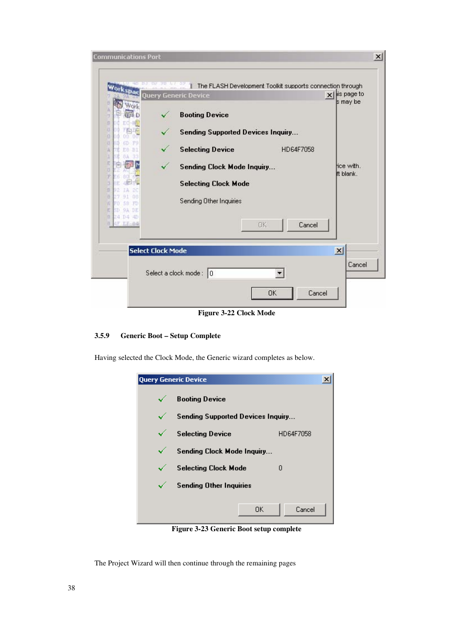 9 generic boot – setup complete | Renesas Single-Chip Microcomputer M306NKT3 User Manual | Page 54 / 147