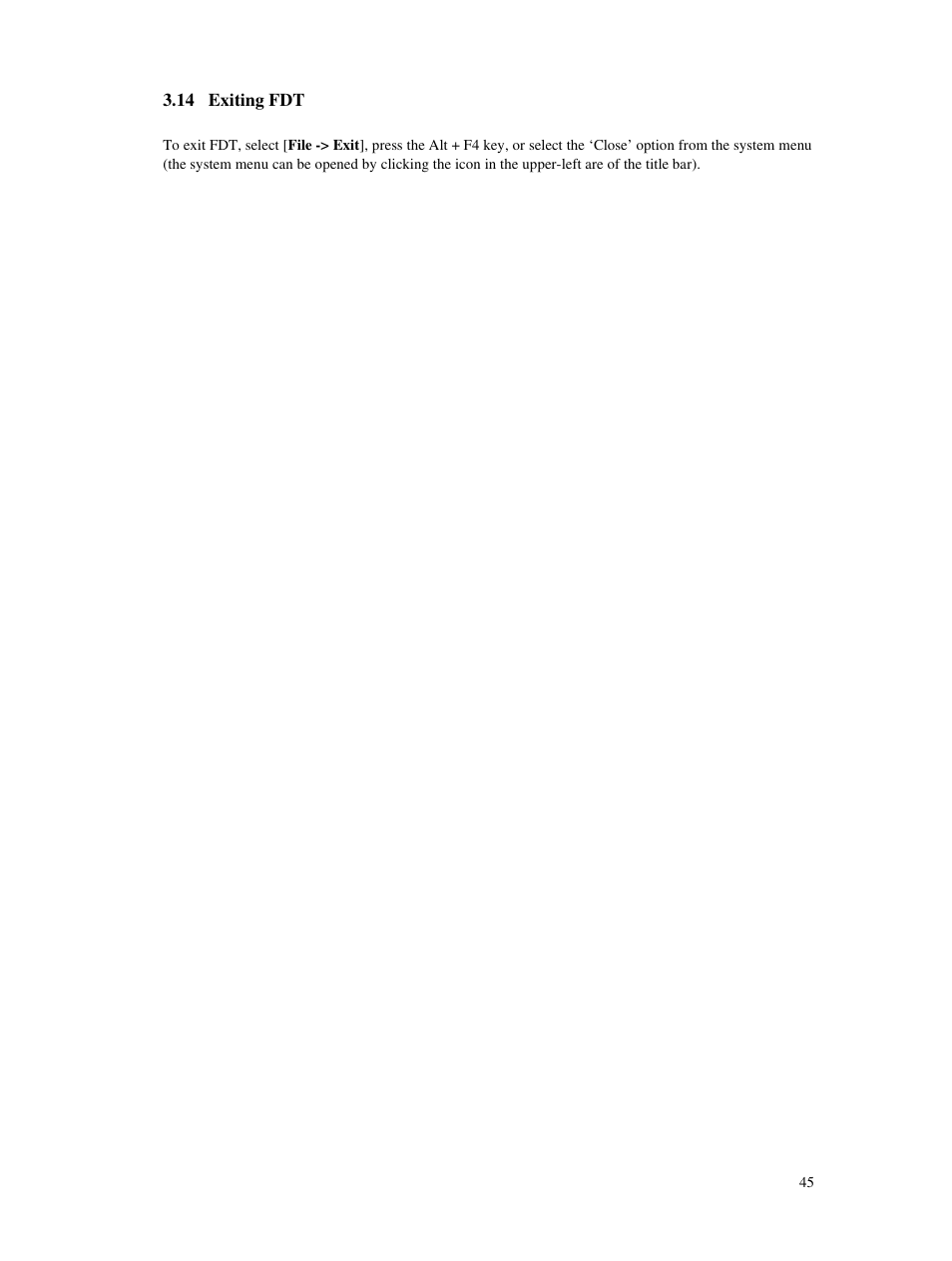 14 exiting fdt | Renesas Single-Chip Microcomputer M306NKT3 User Manual | Page 61 / 147