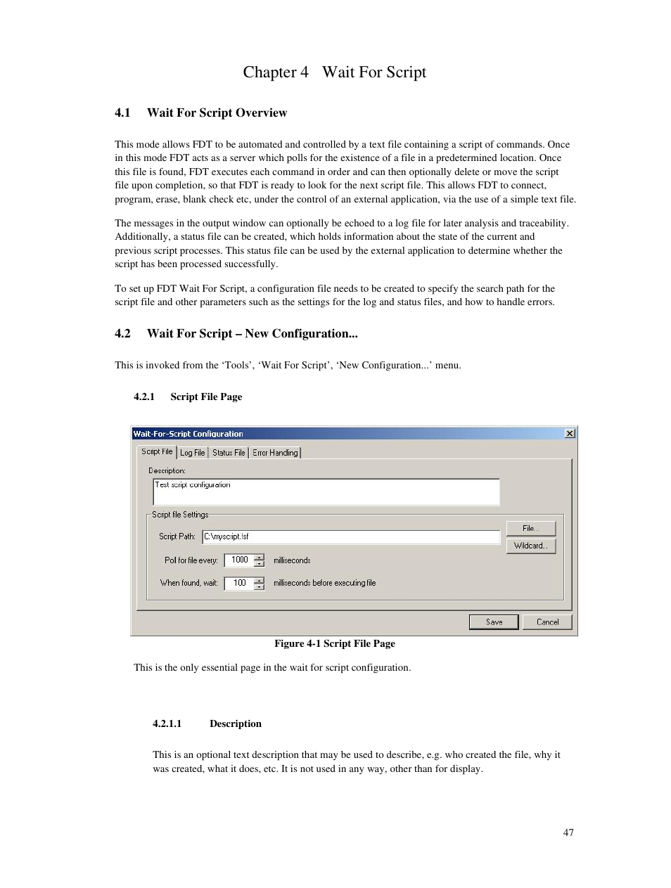 Chapter 4 wait for script, 1 wait for script overview, 2 wait for script – new configuration | 1 description | Renesas Single-Chip Microcomputer M306NKT3 User Manual | Page 63 / 147