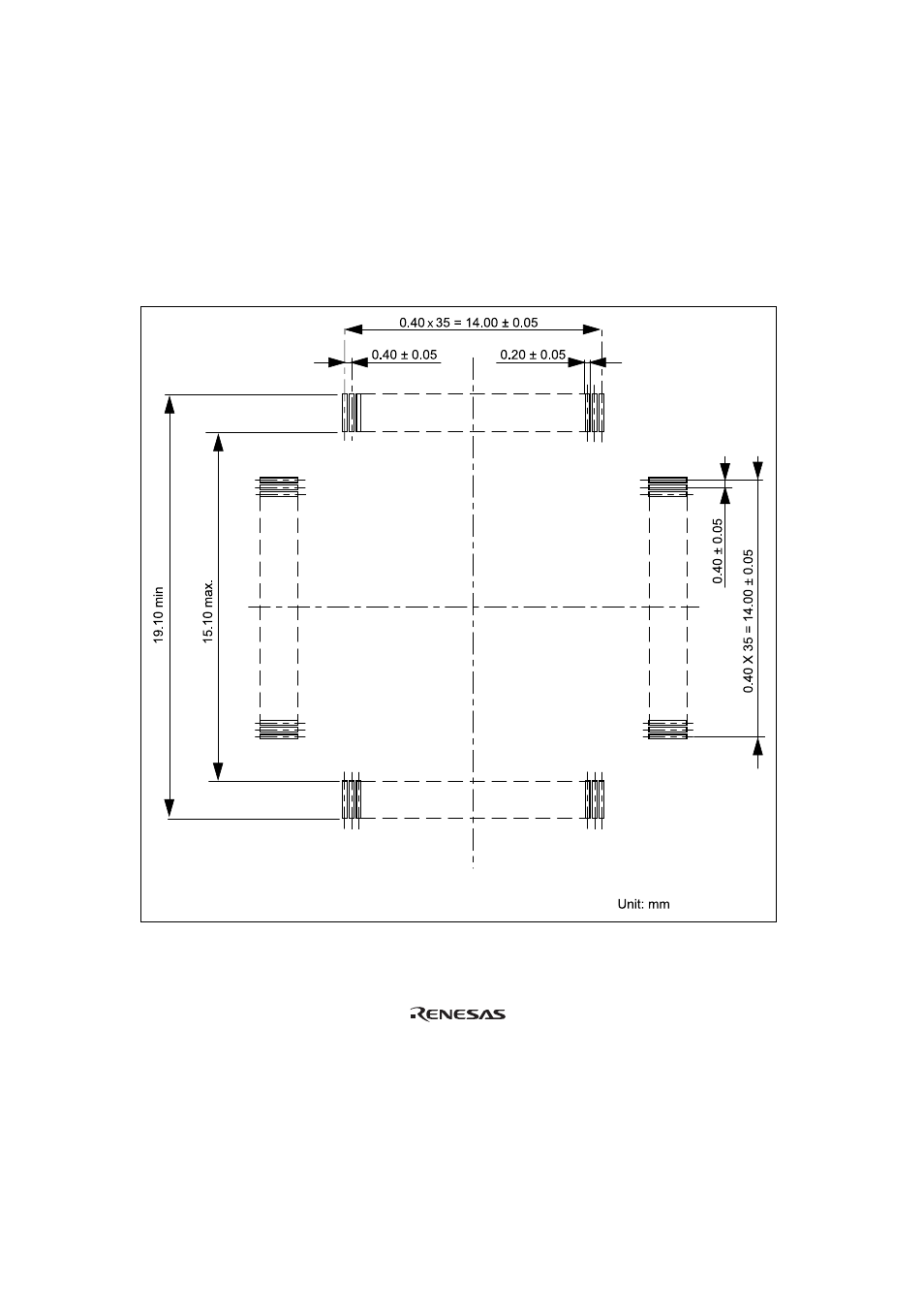 3recommended dimensions for user system mount pad, Figure 6 recommended dimensions for mount pad, Recommended dimensions for user system mount pad | Renesas H8/3937 Series User Manual | Page 14 / 21
