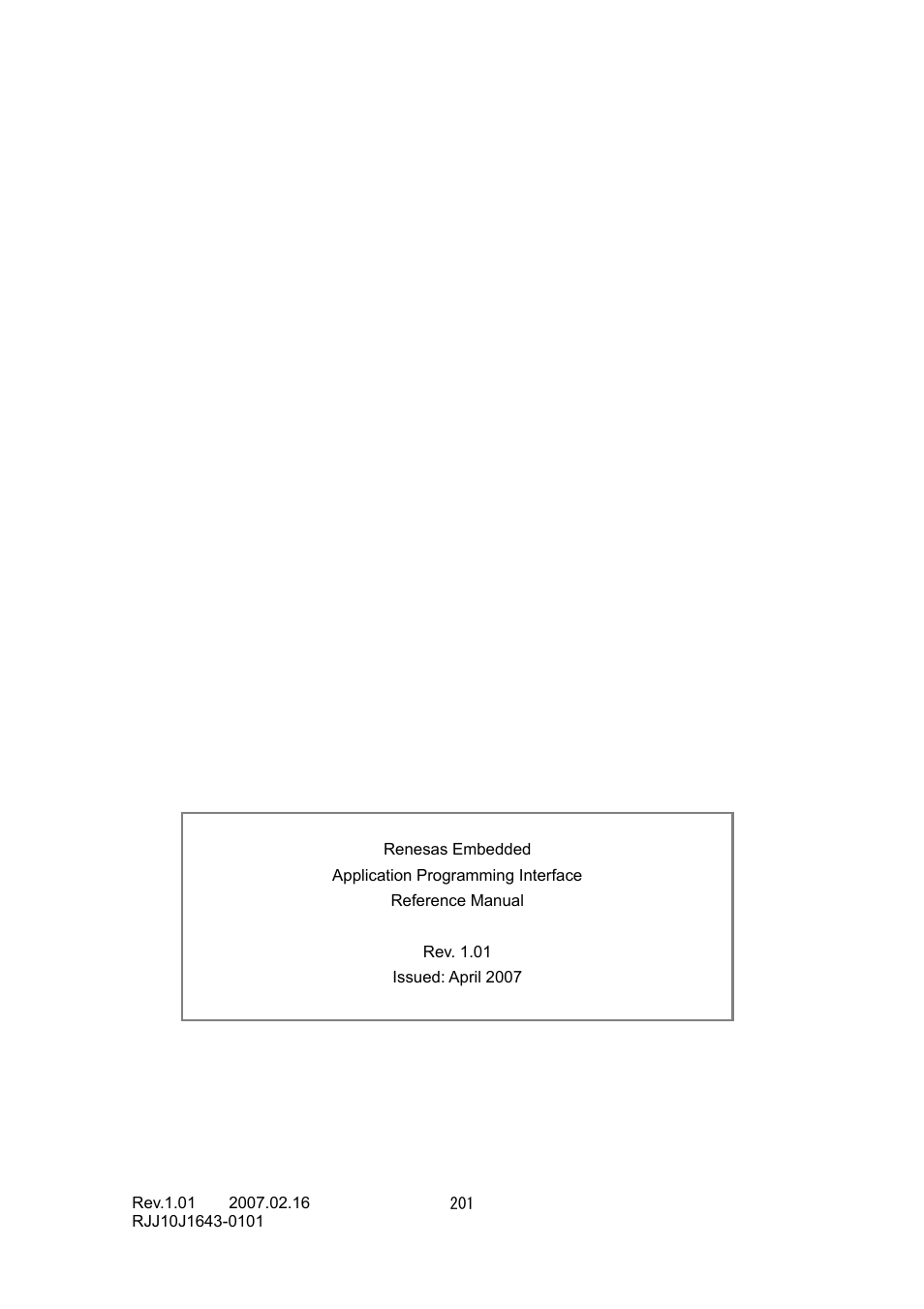 Renesas RJJ10J1643-0101 User Manual | Page 203 / 204