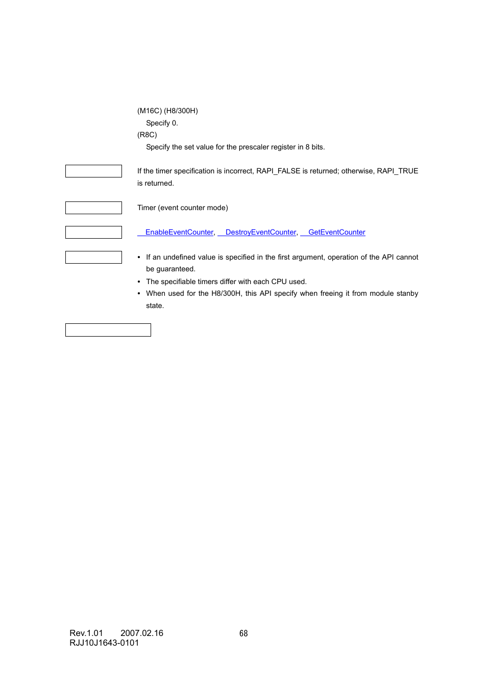 Renesas RJJ10J1643-0101 User Manual | Page 70 / 204