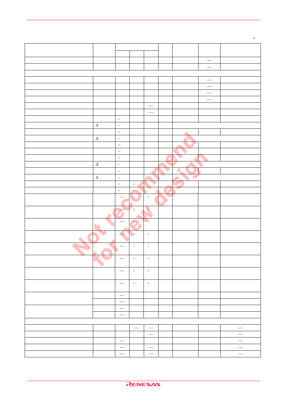 Electrical characteristics | Renesas M52757FP User Manual | Page 4 / 7