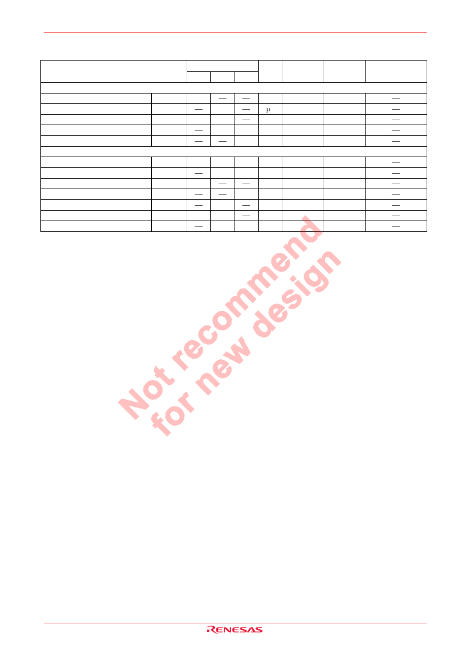 Electrical characteristics (cont.) | Renesas M52757FP User Manual | Page 5 / 7