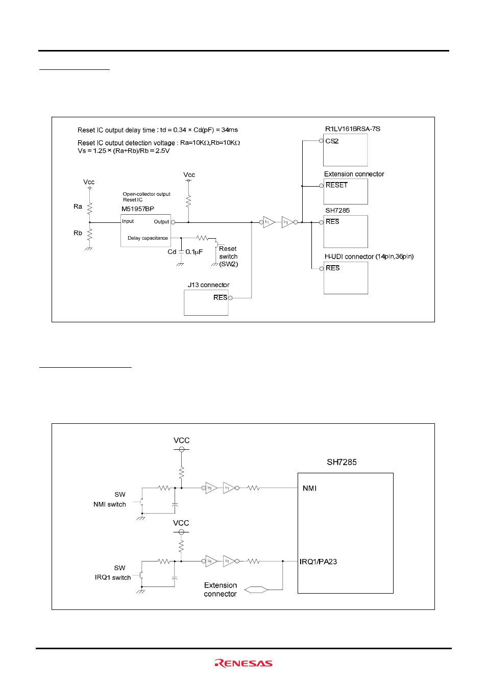 9 reset module, 10 interrupt switches | Renesas M3A-HS85 User Manual | Page 30 / 70