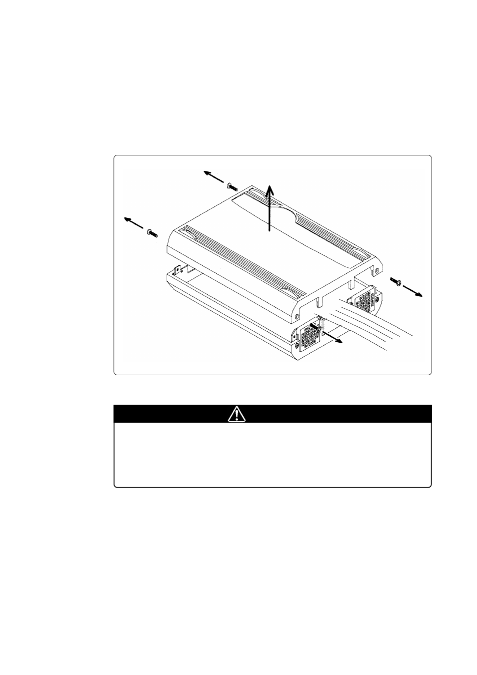 Setting up, 1 removing the upper cover, Chapter 4. setting up | Caution | Renesas Emulation Pod forM16C/20 Series M30200T-RPD-E User Manual | Page 19 / 34