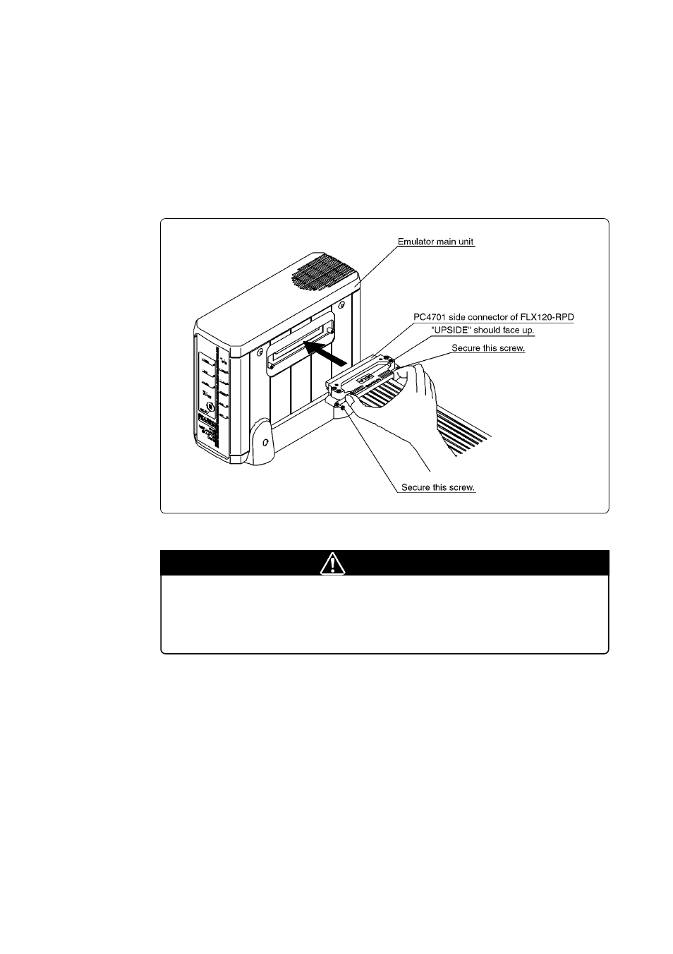 Connection, 1 connection to the emulator main unit, Chapter 5. connection | Caution | Renesas Emulation Pod forM16C/20 Series M30200T-RPD-E User Manual | Page 24 / 34