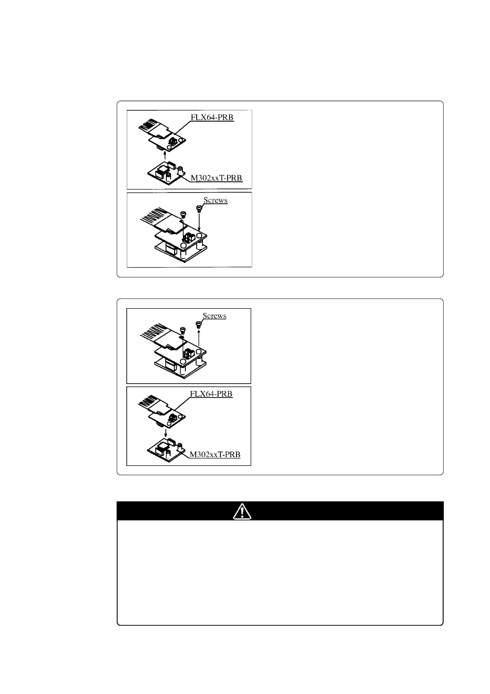 3 connection to the pod probe, Caution | Renesas Emulation Pod forM16C/20 Series M30200T-RPD-E User Manual | Page 26 / 34