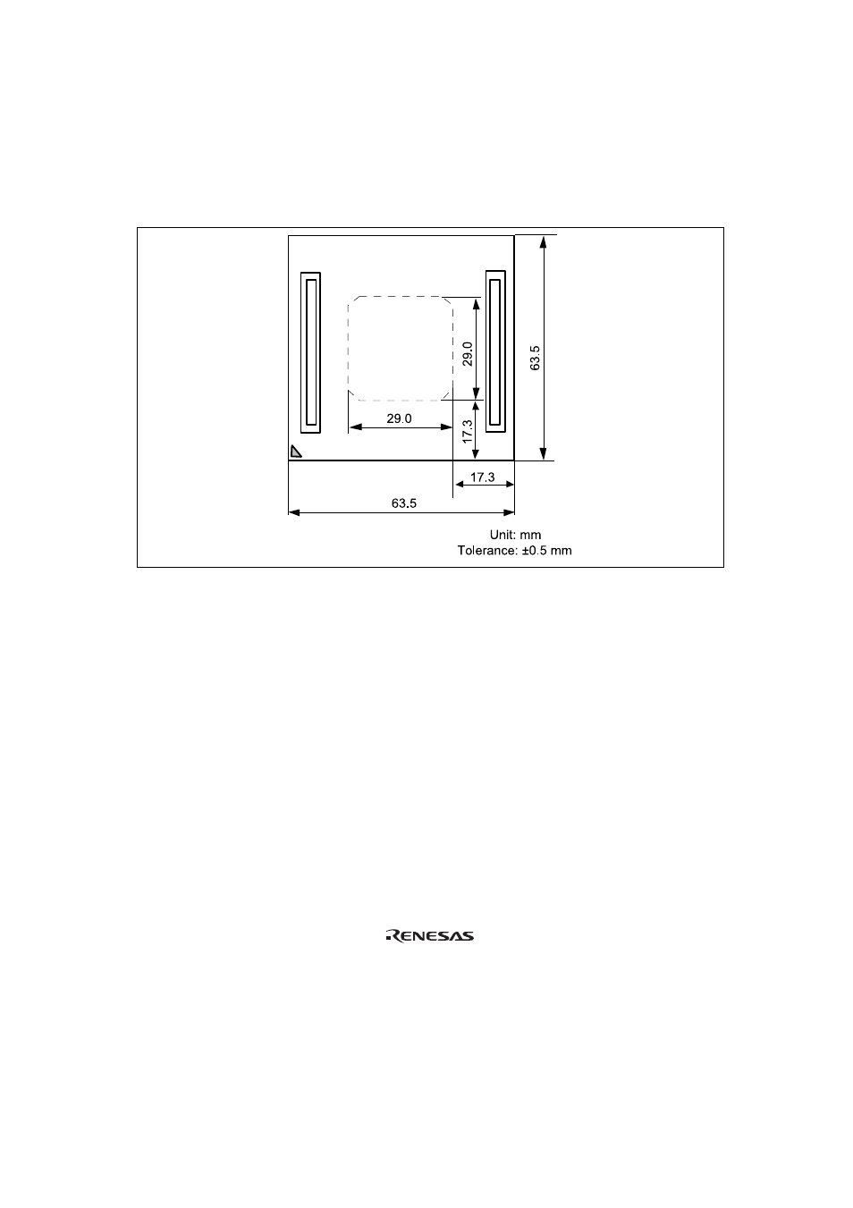 4dimensions for user system interface cable head, Dimensions for user system interface cable head | Renesas H8S/2643 Series User Manual | Page 15 / 20