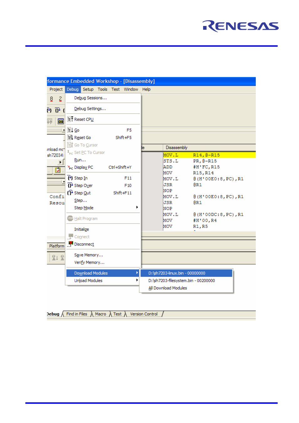 Flashing the images to the board, Wow-sh7203 µclinux, User’s manual | Renesas Single-Chip Microcomputer SH7203 User Manual | Page 12 / 13