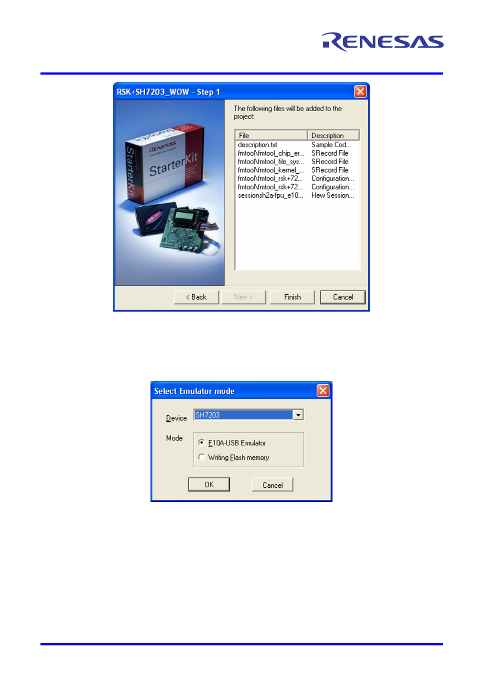 Connecting to the board, User’s manual, Wow-sh7203 µclinux | Renesas Single-Chip Microcomputer SH7203 User Manual | Page 6 / 13