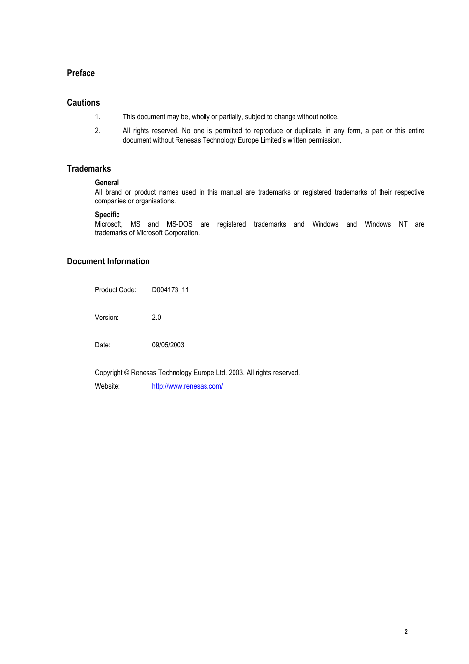 Renesas EDK3687 User Manual | Page 2 / 16
