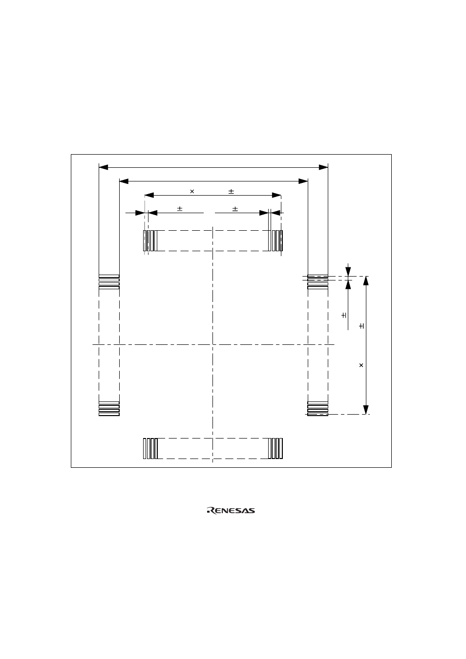 3recommended dimensions for user system mount pad, Figure 5 recommended dimensions for mount pad, Recommended dimensions for user system mount pad | 3 recommended dimensions for user system mount pad | Renesas H8/3001 User Manual | Page 16 / 22