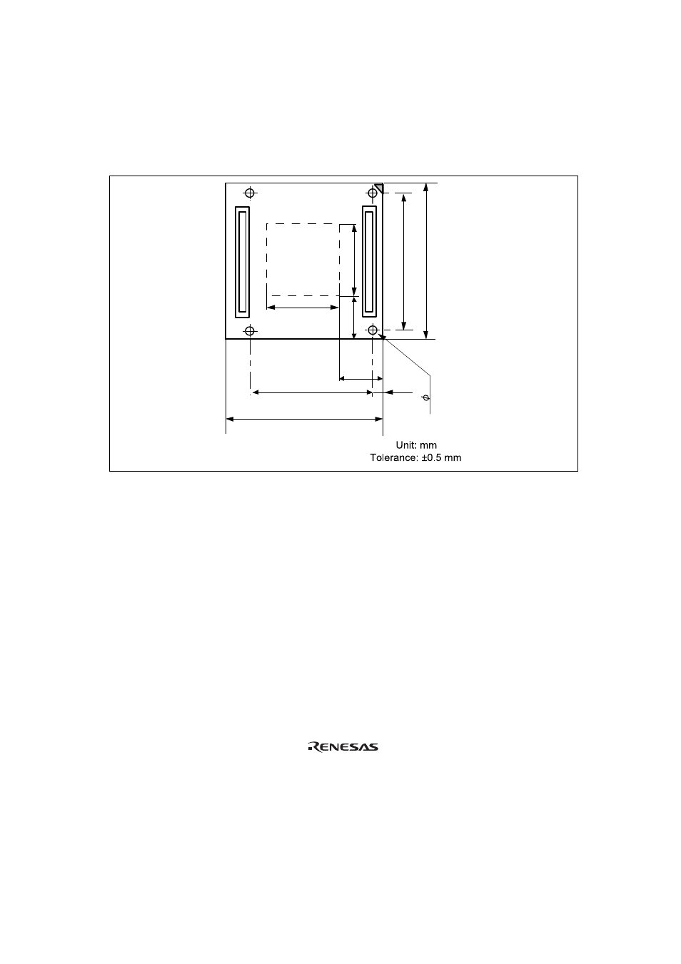 4dimensions for user system interface cable head, Dimensions for user system interface cable head, 4 dimensions for user system interface cable head | Renesas H8/3001 User Manual | Page 17 / 22