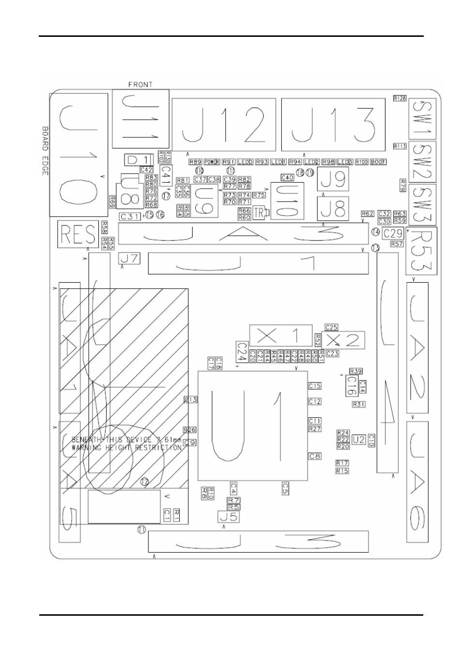 Chapter 10. component placement | Renesas SH7201 User Manual | Page 27 / 31