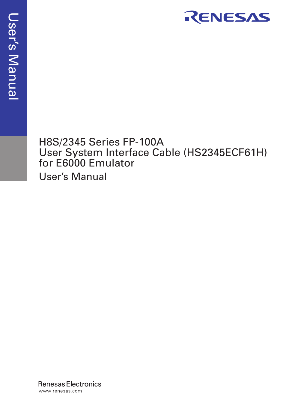 Use r’s m an ua l | Renesas H8S/2345 Series User Manual | Page 3 / 20