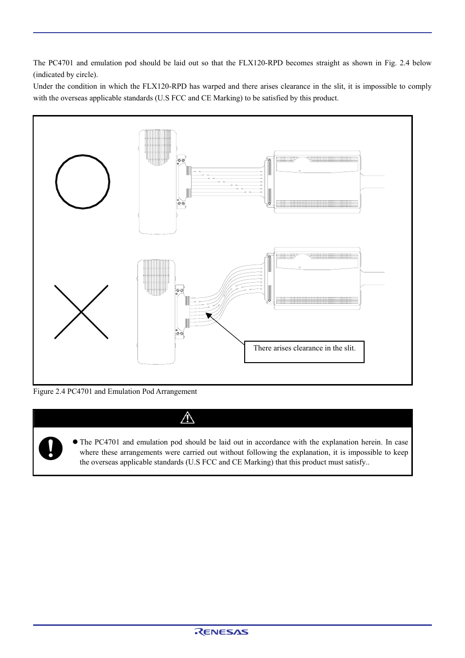 3 pc4701 and emulation pod arrangement, Caution | Renesas Emulation Pod M306H7T3-RPD-E User Manual | Page 27 / 90