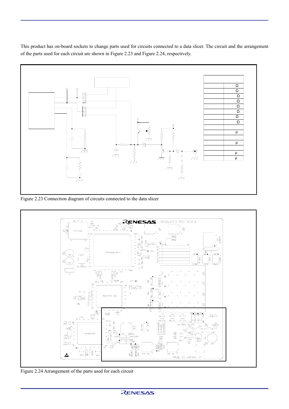 7 connection diagram of data slicer | Renesas Emulation Pod M306H7T3-RPD-E User Manual | Page 49 / 90