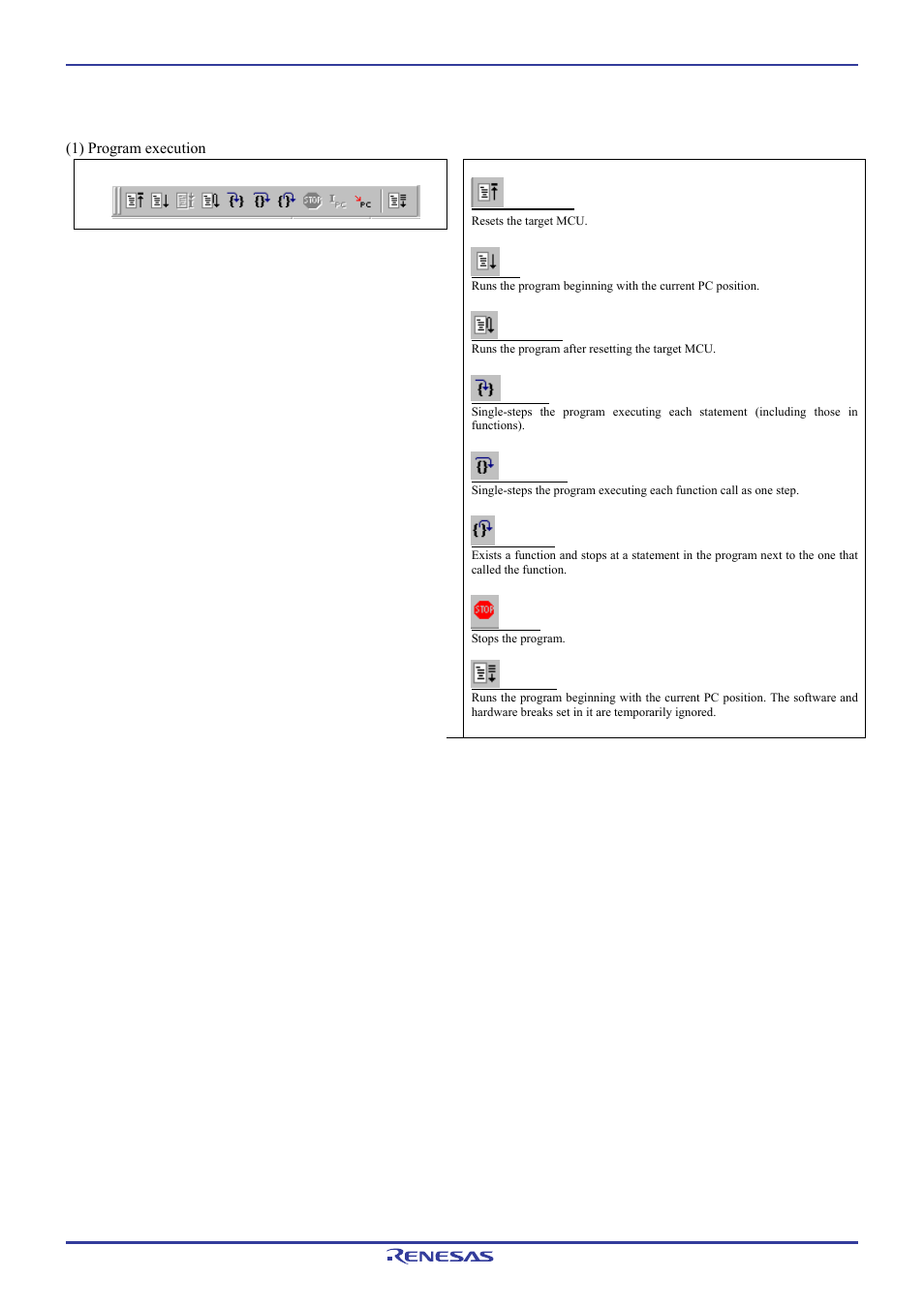 5 program execution | Renesas Emulation Pod M306H7T3-RPD-E User Manual | Page 59 / 90