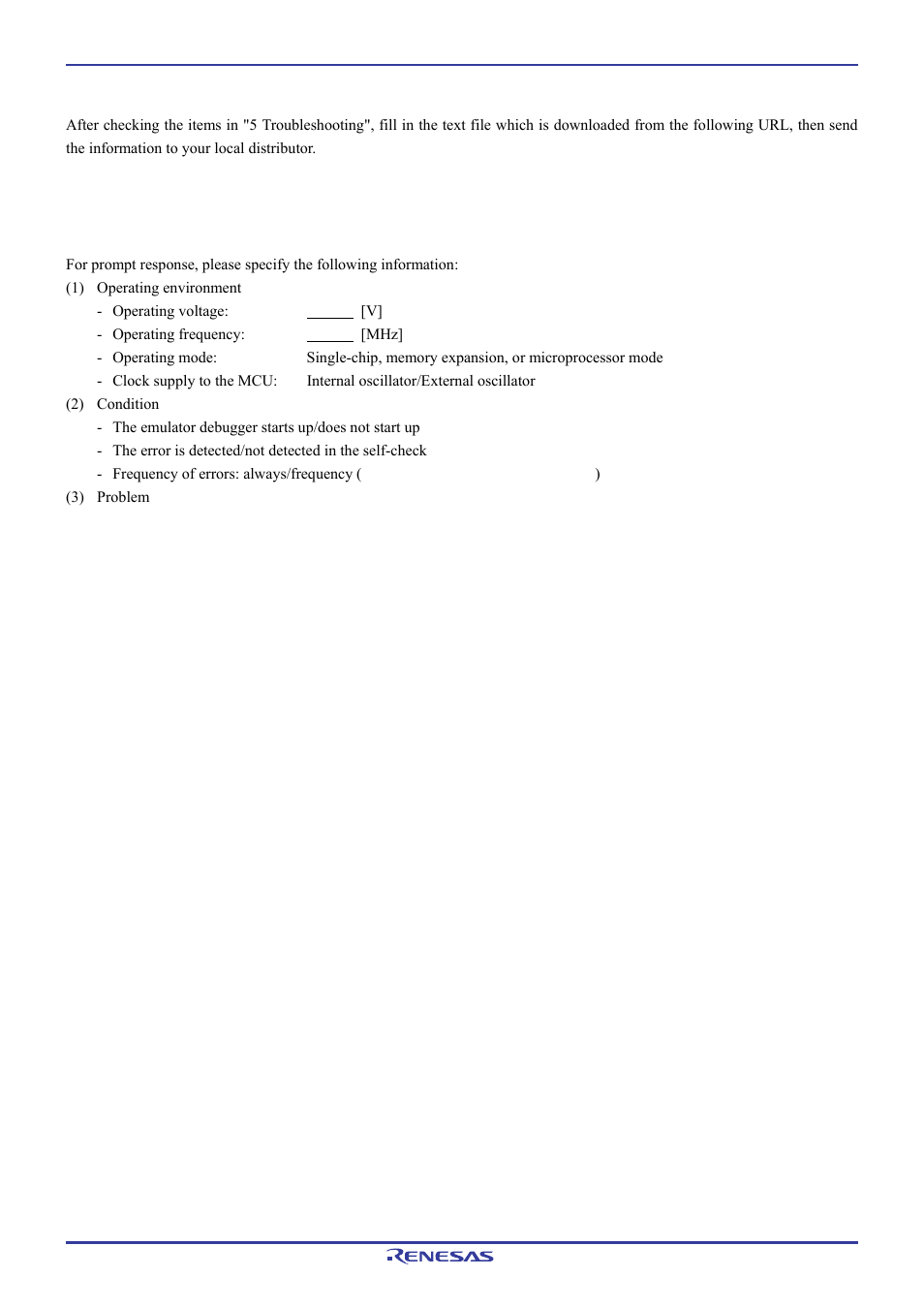 3 how to request for support | Renesas Emulation Pod M306H7T3-RPD-E User Manual | Page 86 / 90
