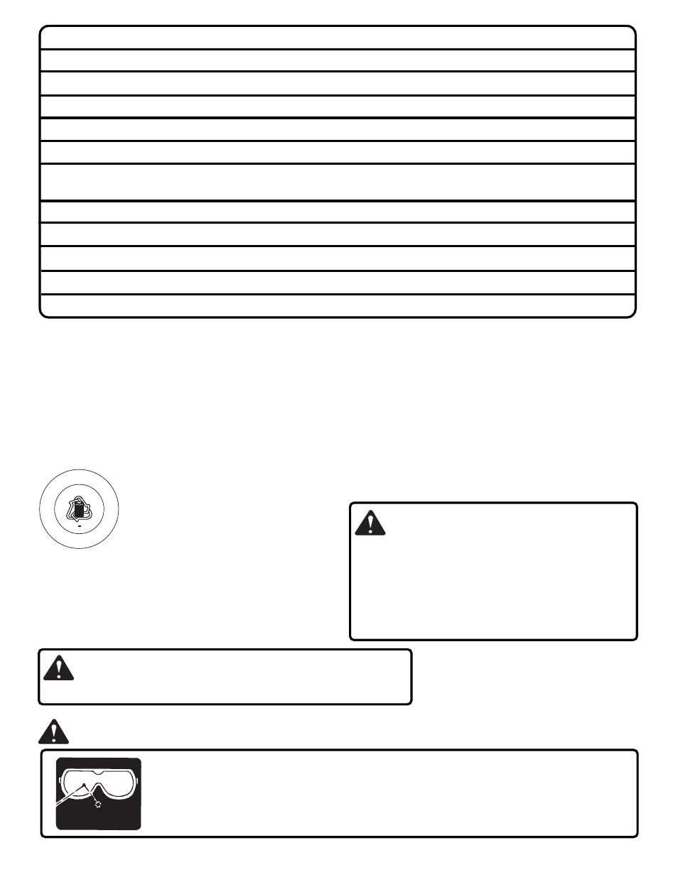 Warning | Ryobi R10520 User Manual | Page 6 / 14