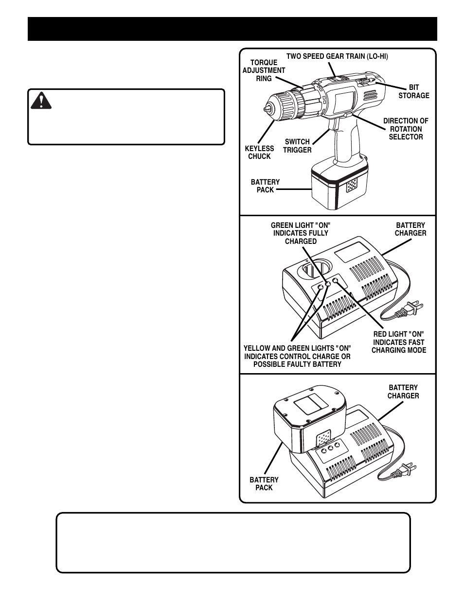 Operation, Warning | Ryobi R10520 User Manual | Page 7 / 14