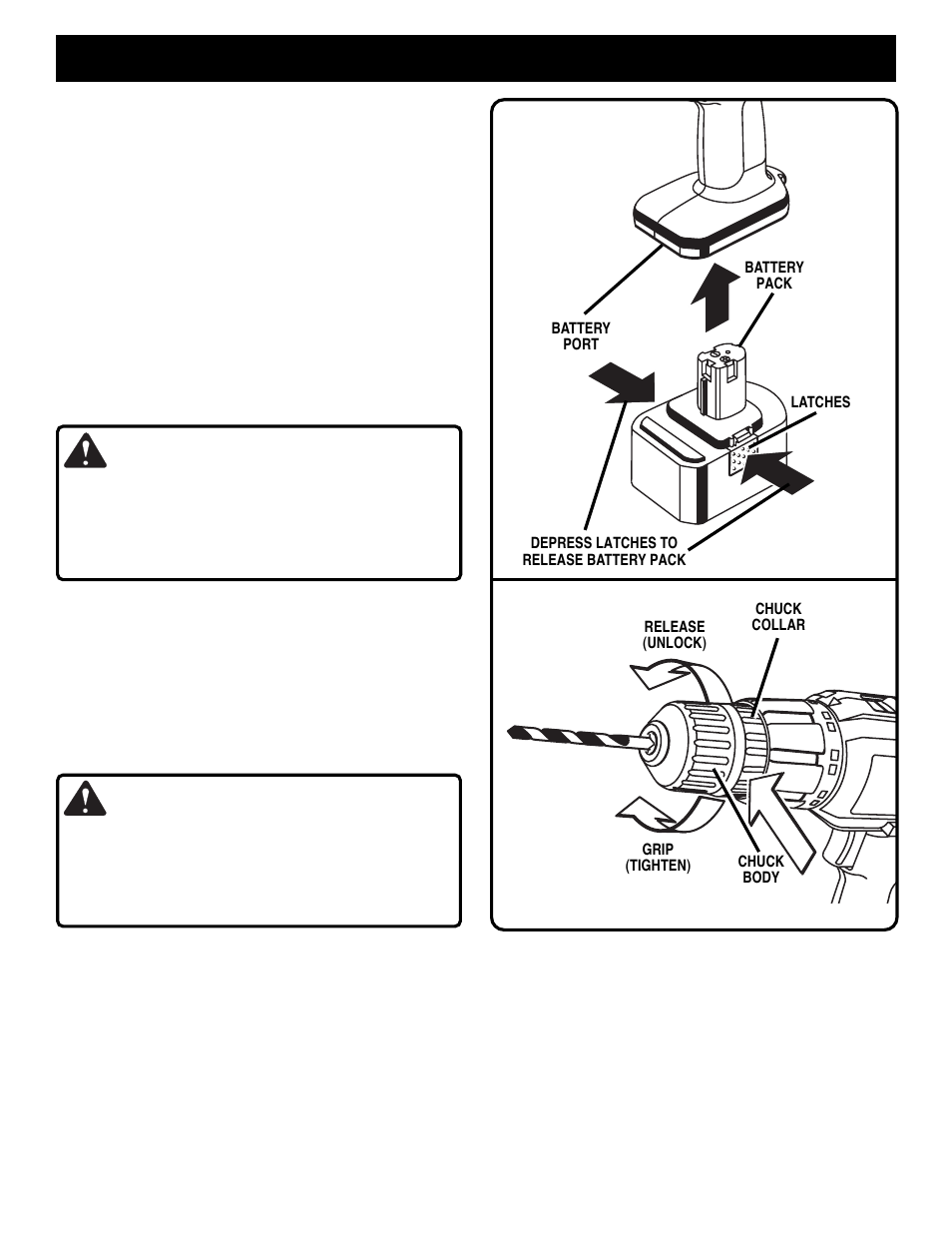 Operation, Caution, Warning | Ryobi R10520 User Manual | Page 9 / 14