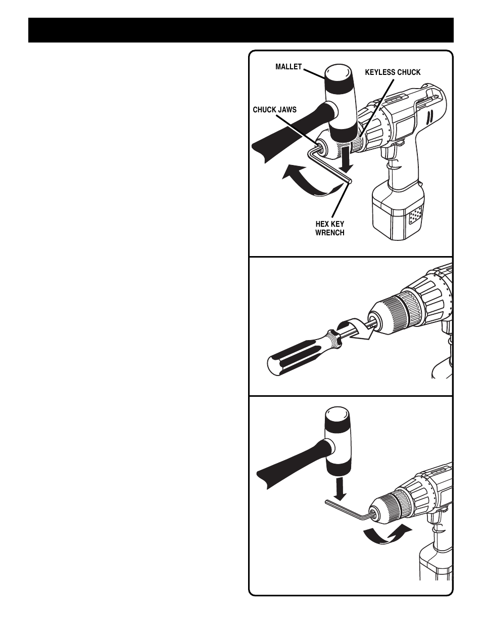 Operation, Chuck removal | Ryobi HP1201 User Manual | Page 12 / 14