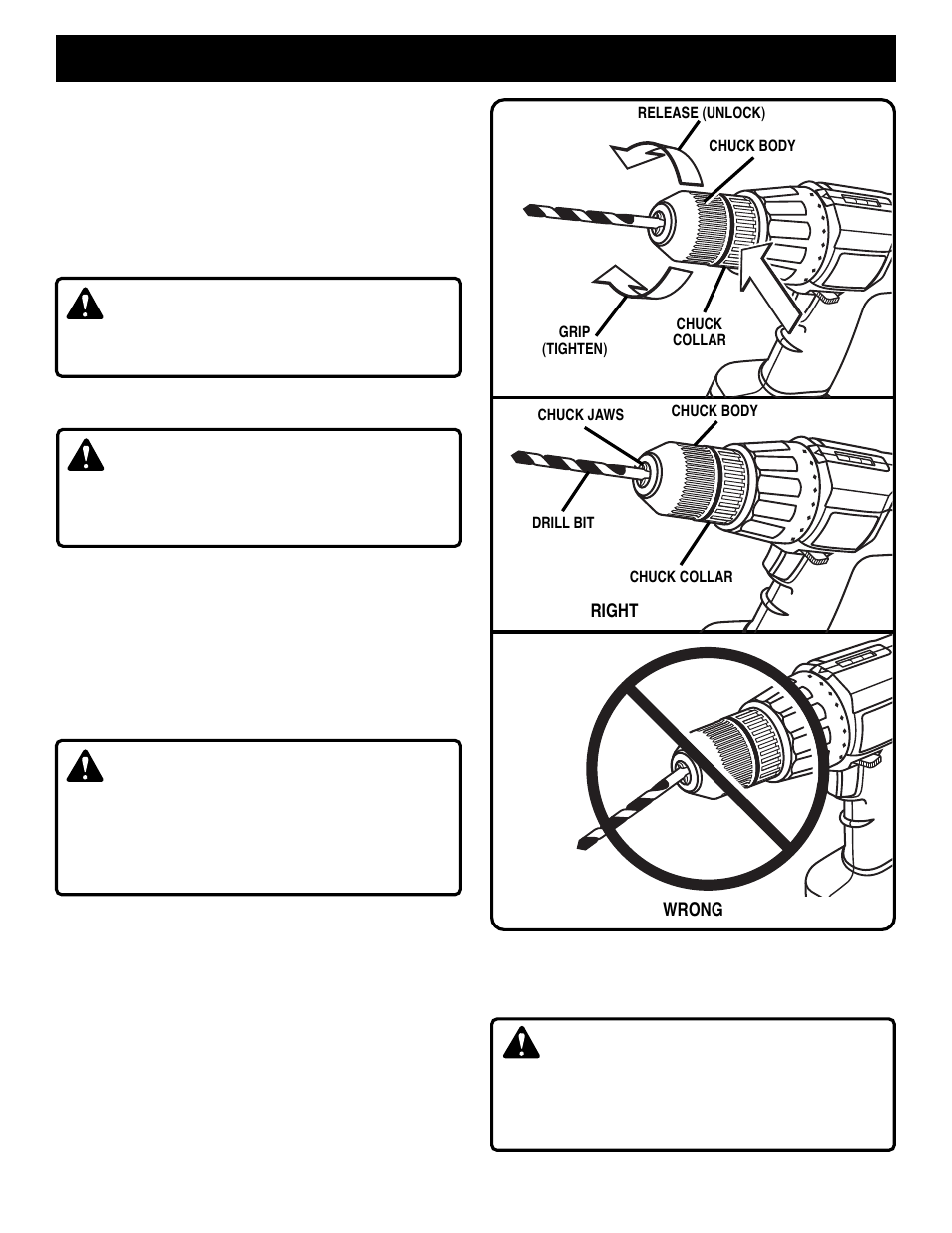 Operation, Warning, Caution | Ryobi HP1201 User Manual | Page 9 / 14