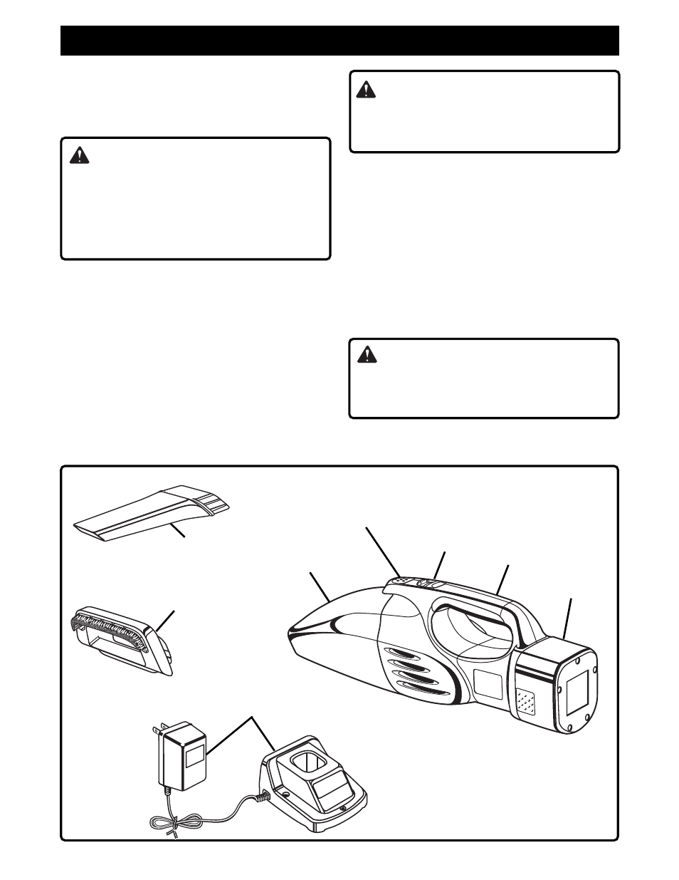 Features, Warning | Ryobi VC120 User Manual | Page 6 / 12