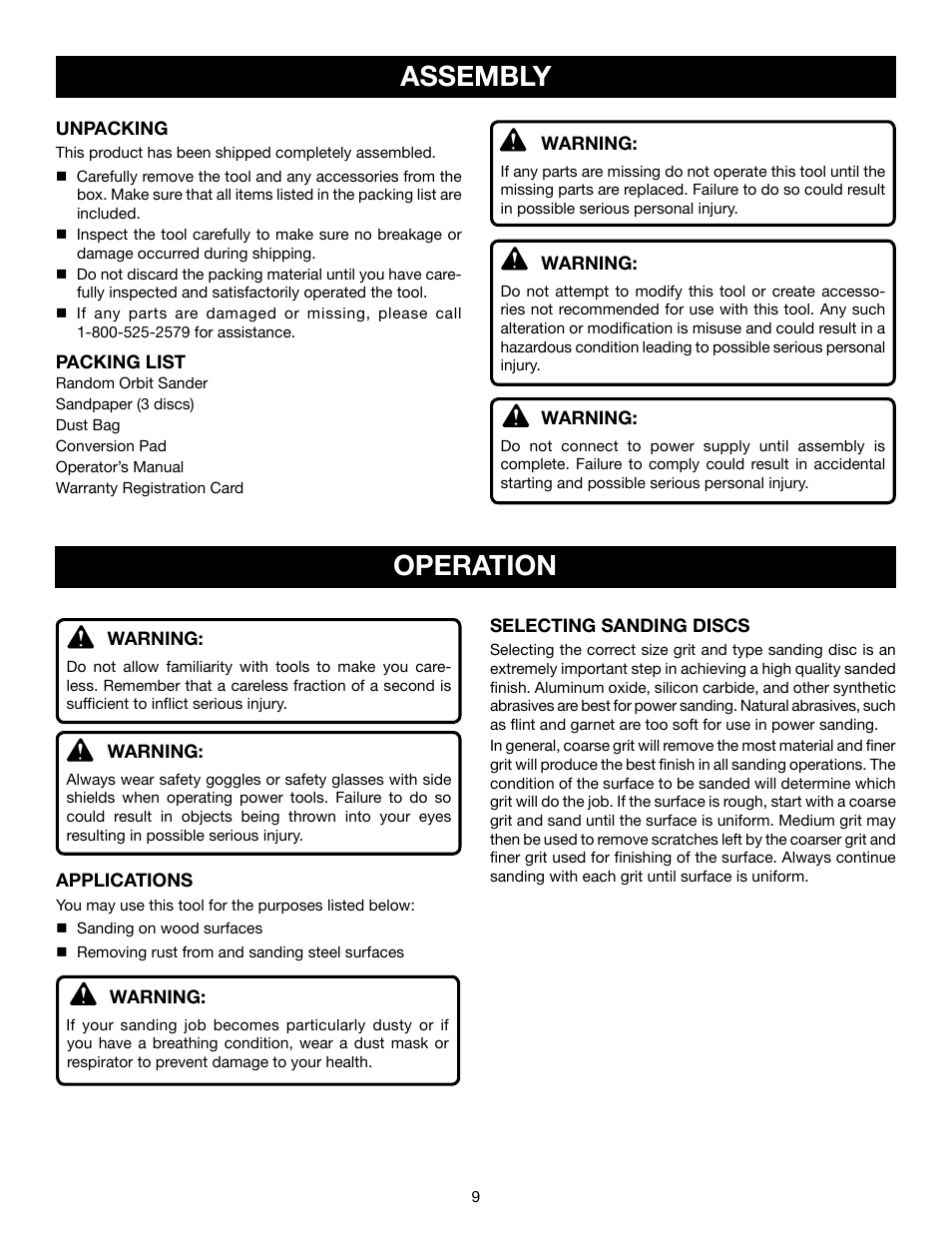 Assembly operation | Ryobi RS281VS User Manual | Page 9 / 16
