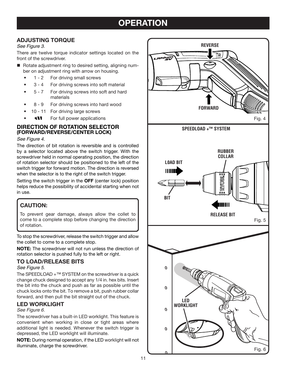 Operation | Ryobi HP41LK User Manual | Page 11 / 14