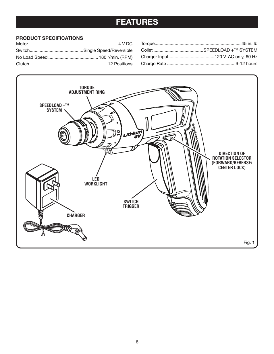 Features | Ryobi HP41LK User Manual | Page 8 / 14