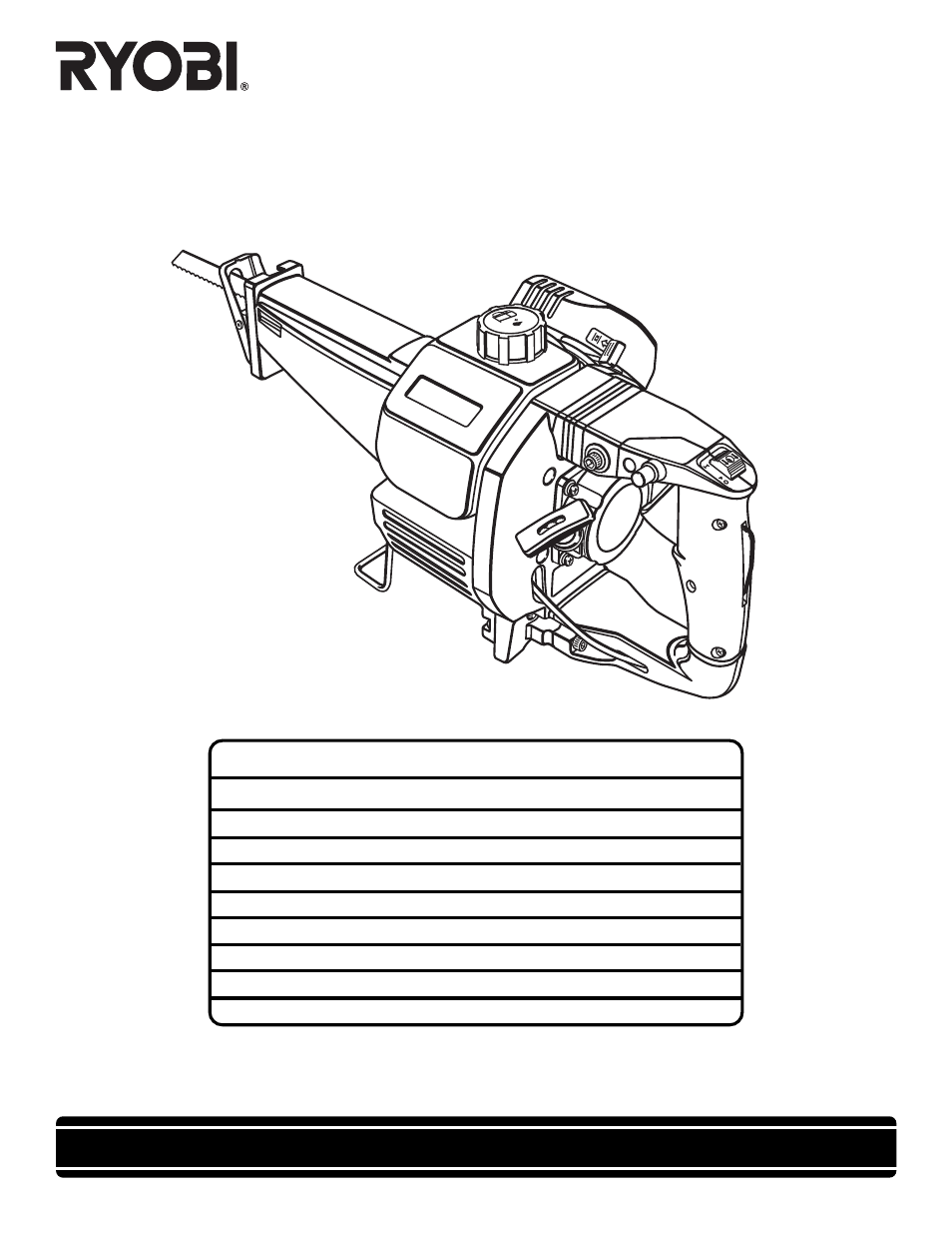 Ryobi EJ101 User Manual | 20 pages