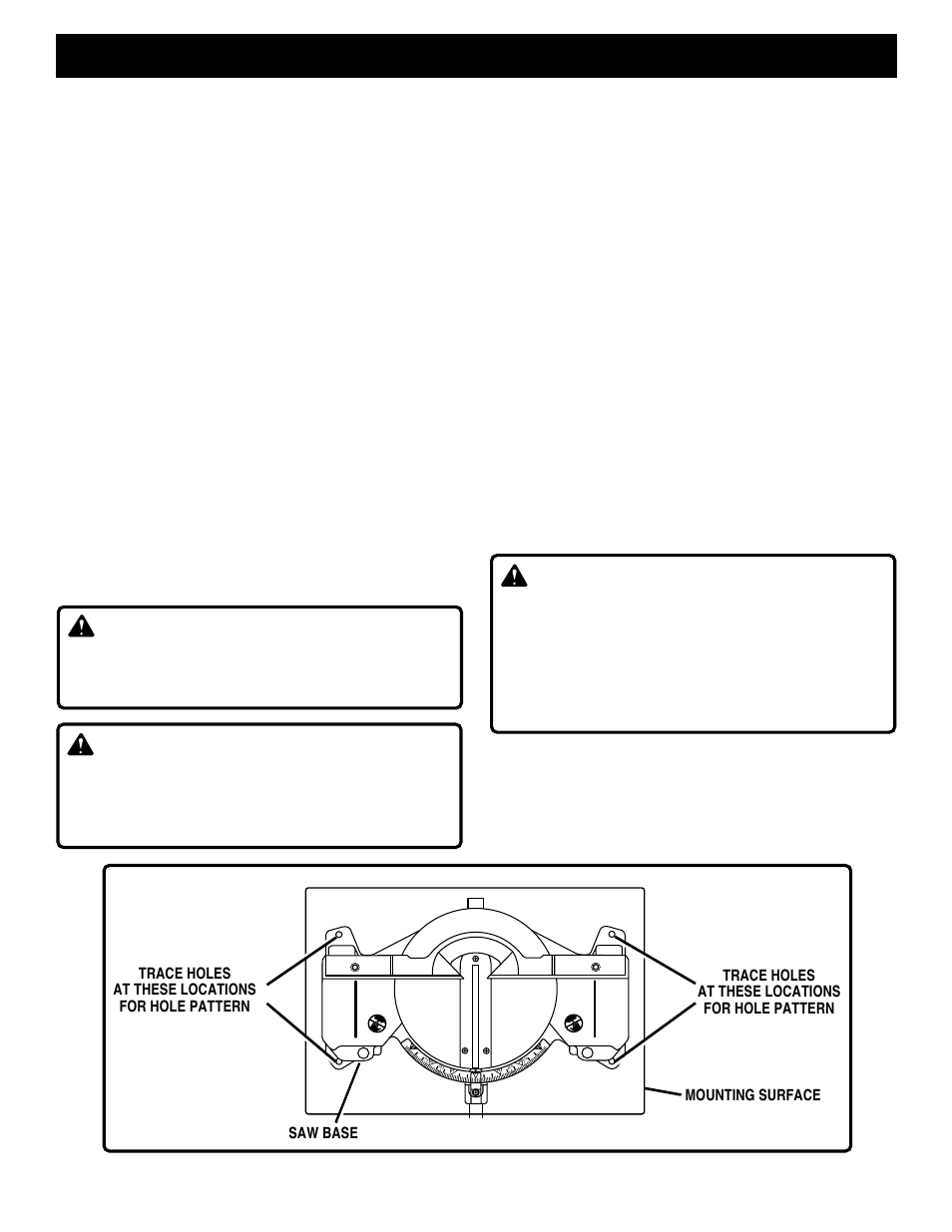 Features, Warning, Positive stops on miter table | Bevel lock knob, Electric brake, Miter fence, Self-retracting lower blade guard, Electrical connection, Mounting holes | Ryobi TS1350 User Manual | Page 11 / 28