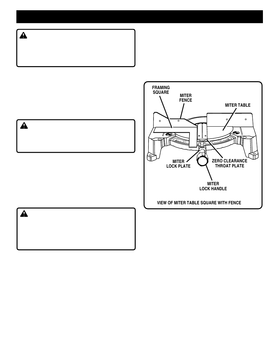 Assembly, Caution, Warning | Ryobi TS1350 User Manual | Page 15 / 28