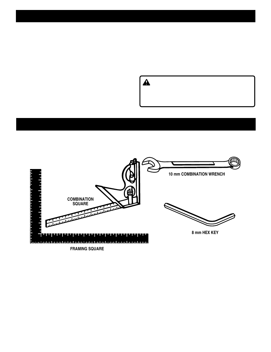 Unpacking, Tools needed, Warning | Ryobi TS1350 User Manual | Page 7 / 28