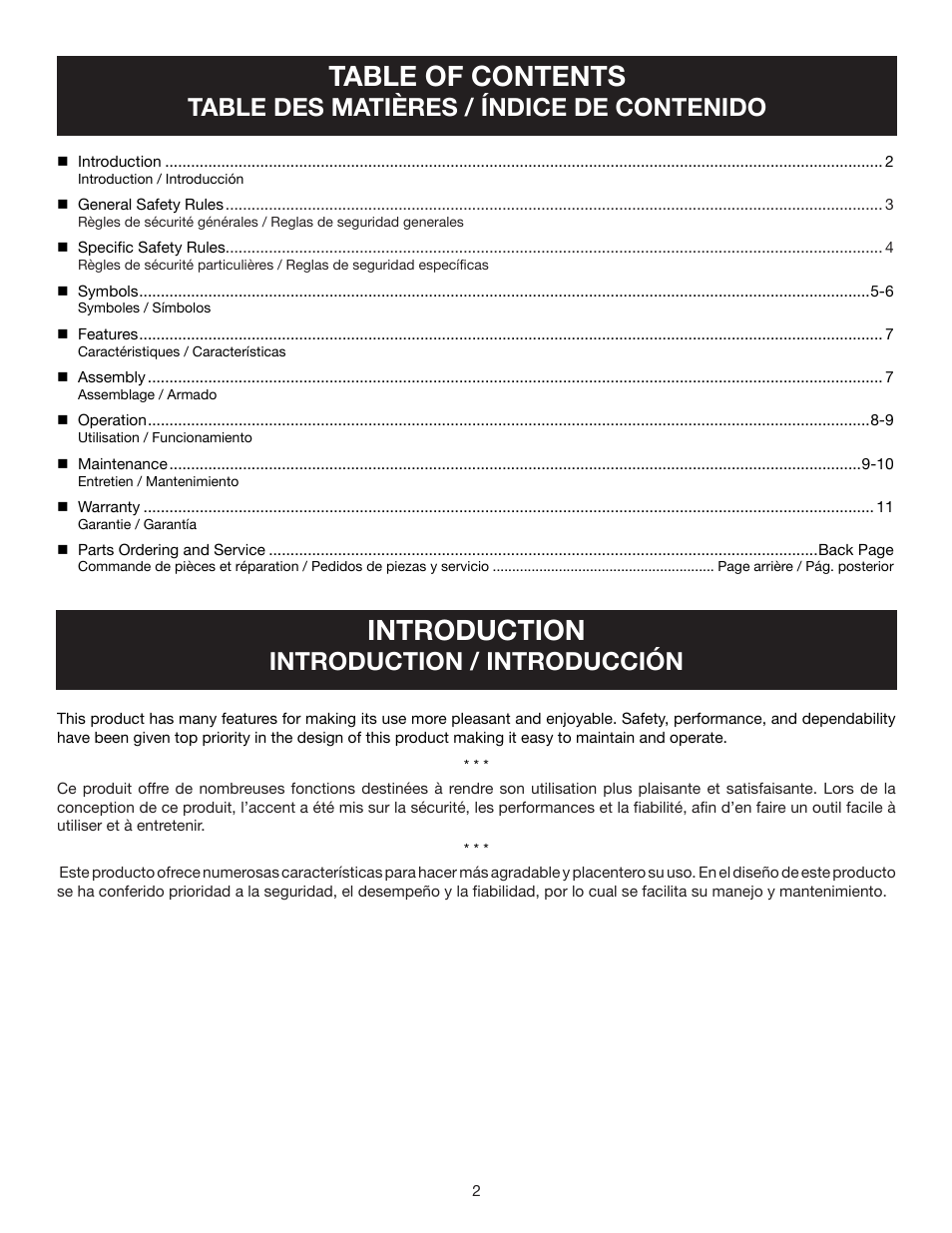 Ryobi P2603 User Manual | Page 4 / 34