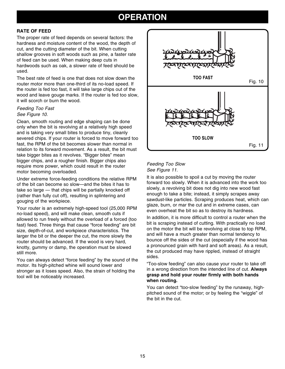 Operation | Ryobi R1801M1 User Manual | Page 15 / 20