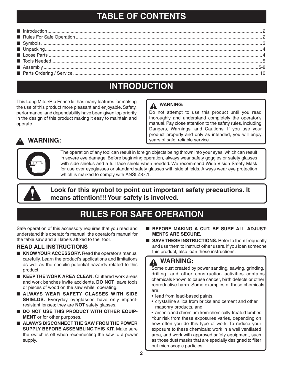 Ryobi BT3100 User Manual | Page 2 / 10