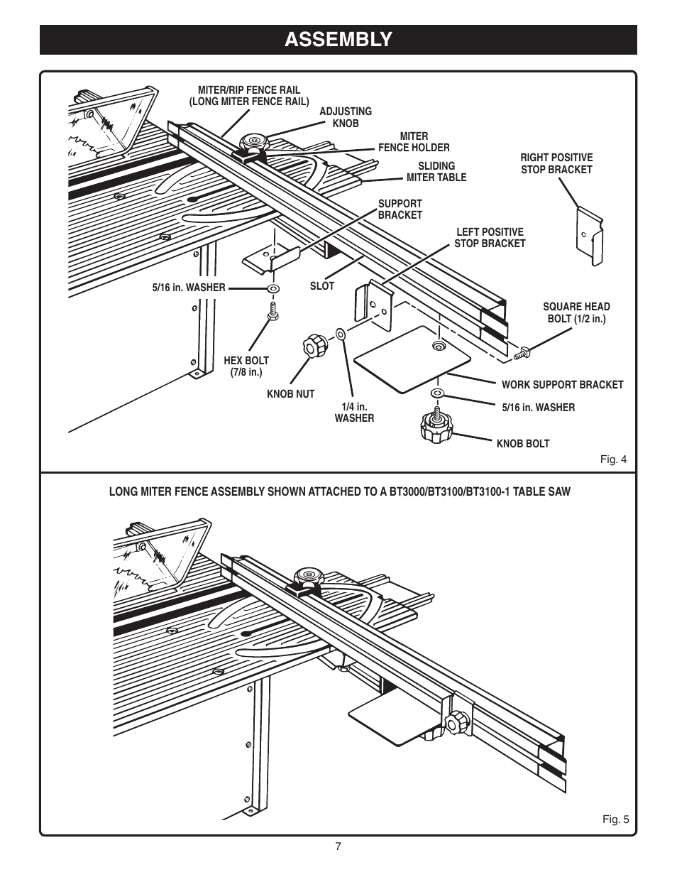 Assembly | Ryobi BT3100 User Manual | Page 7 / 10