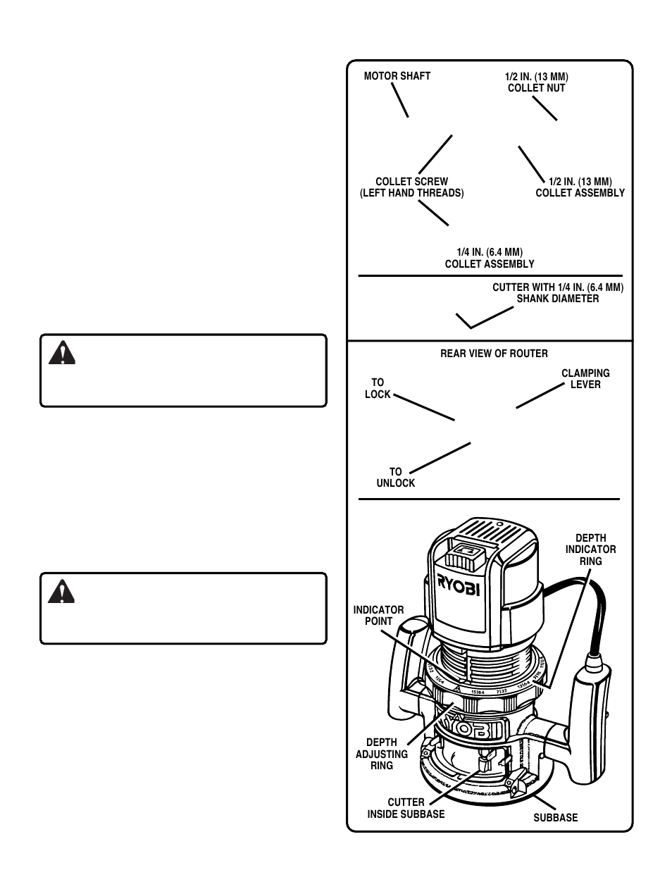 Operation, Warning | Ryobi R180 User Manual | Page 8 / 16