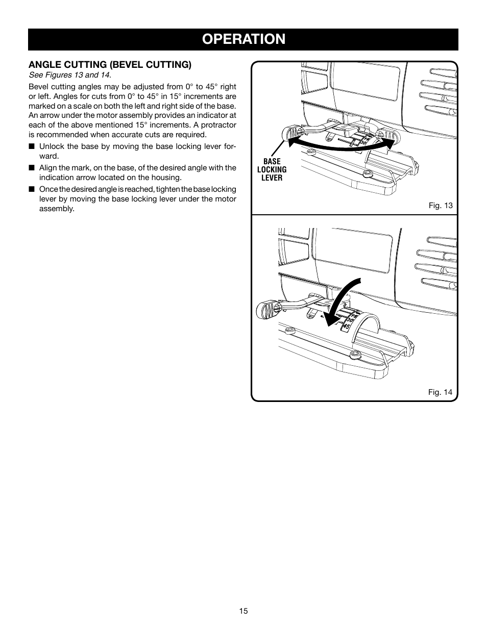 Operation | Ryobi JS550L User Manual | Page 15 / 20