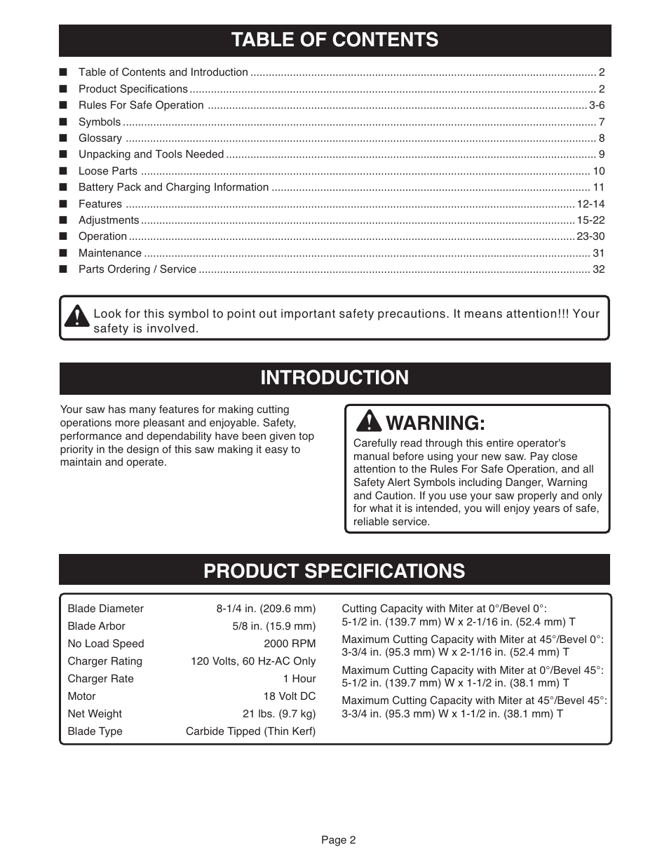 Ryobi MS181 User Manual | Page 2 / 32