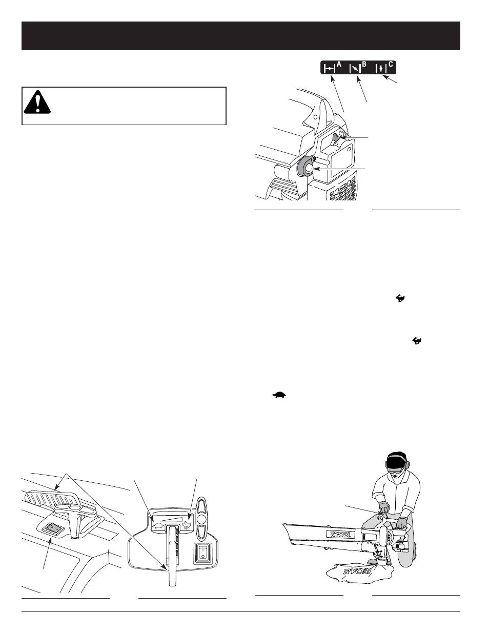 Anweisungen zum ein-und ausschalten | Ryobi RGBV3100 User Manual | Page 37 / 88