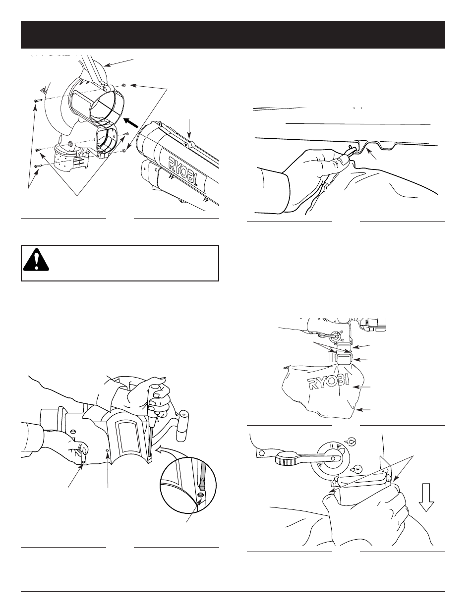 Istruzioni relative al montaggio | Ryobi RGBV3100 User Manual | Page 49 / 88