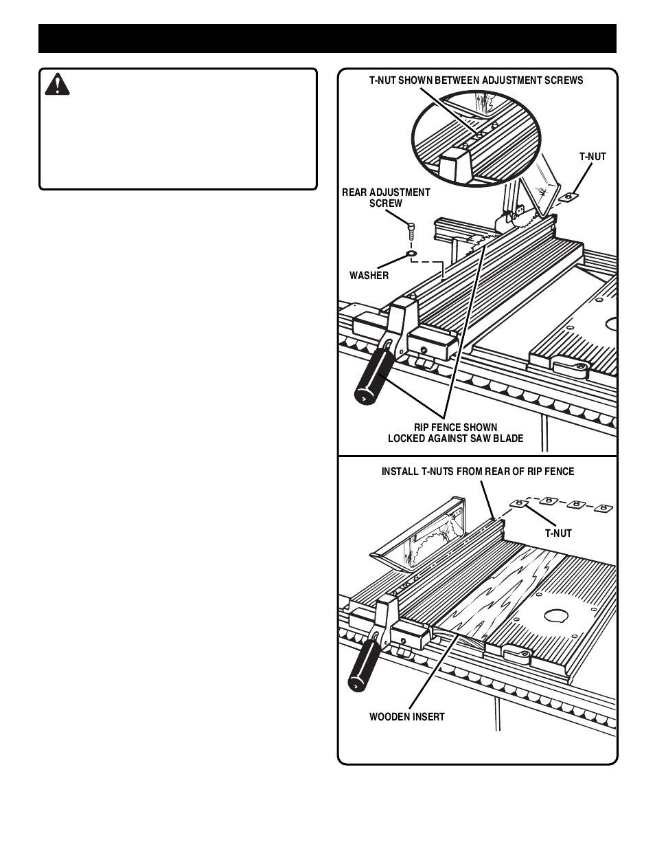 Assembly, Warning | Ryobi 4950301 User Manual | Page 7 / 16